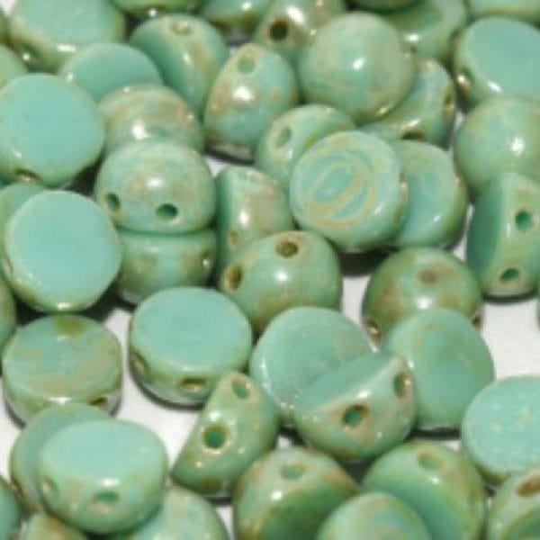 2 Hole Cabochon 2HL-CAB-63120/43400 Jade Shimmer