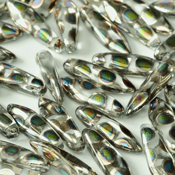 2 Hole Dagger 5/16mm Crystal Vitrail Dots