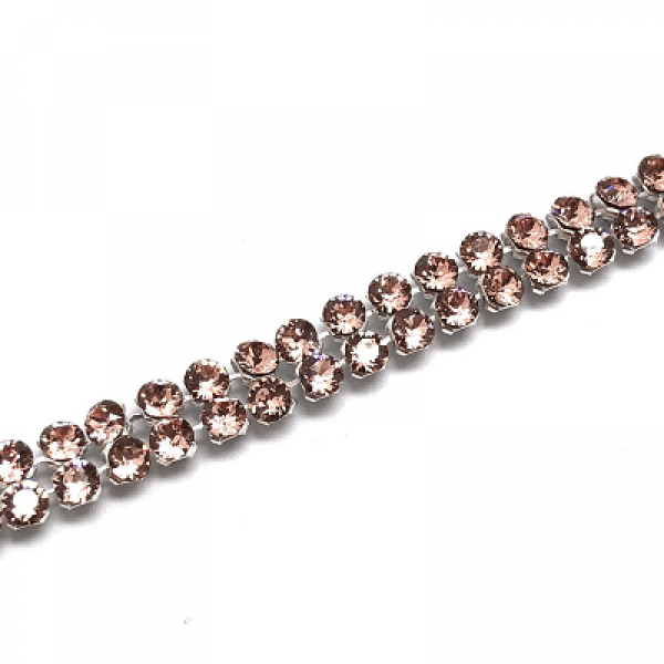 Crystal Mesh 40001/40000-319 Vintage Rose Silver Setting