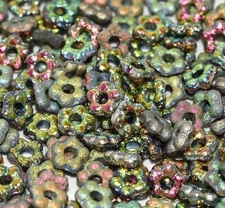 Forget me Not / Flower Beads 00030/28180 Crystal Etched Full Vitrail