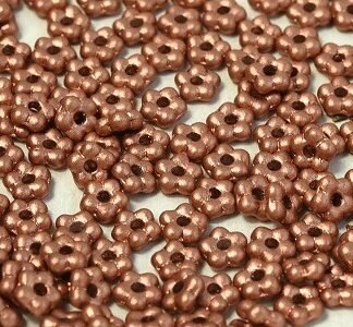 Forget me Not / Flower Beads 01770 Vintage Copper