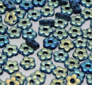 Forget me Not / Flower Beads 23980/28773 Jet AB Full Matted