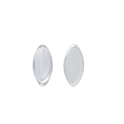 Cabochon Glass 20x10mm - SF00030 - Crystal Silver Foiled 4 pc(s)
